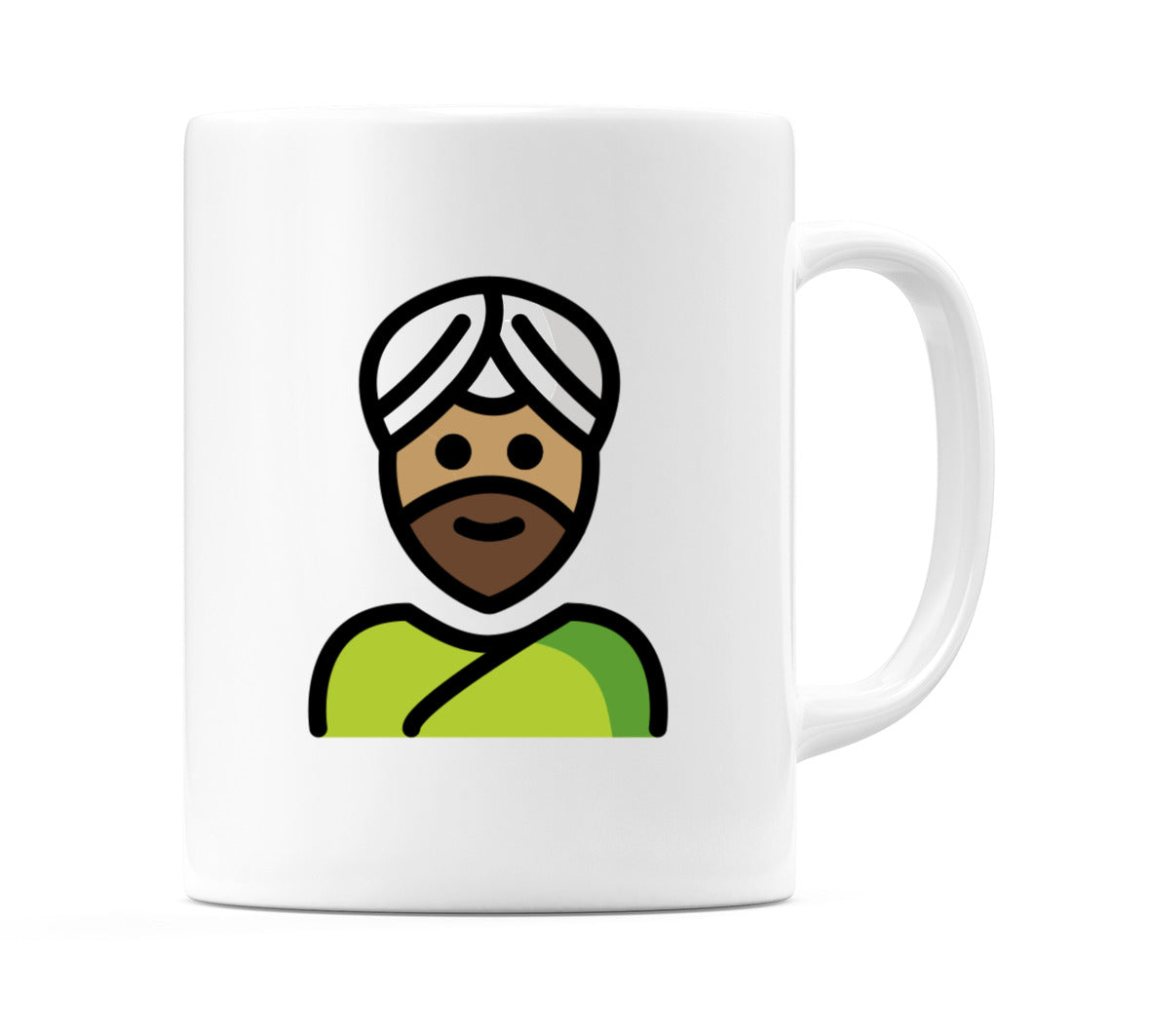 Male Wearing Turban: Medium Skin Tone Emoji Mug