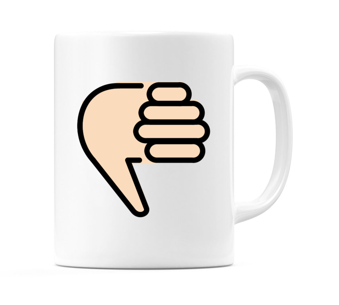 Thumbs Down: Light Skin Tone Emoji Mug