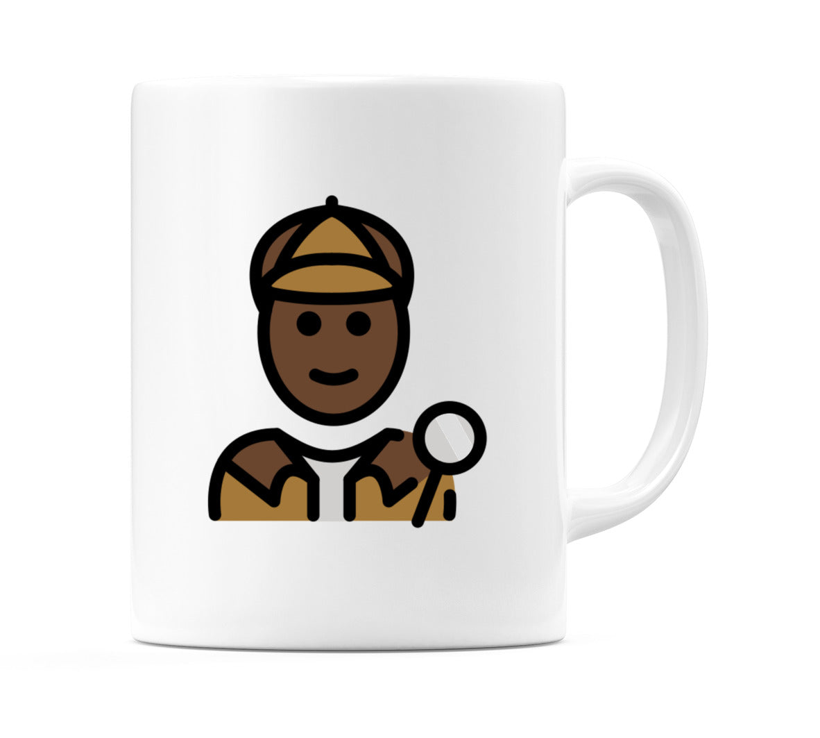 Detective: Dark Skin Tone Emoji Mug