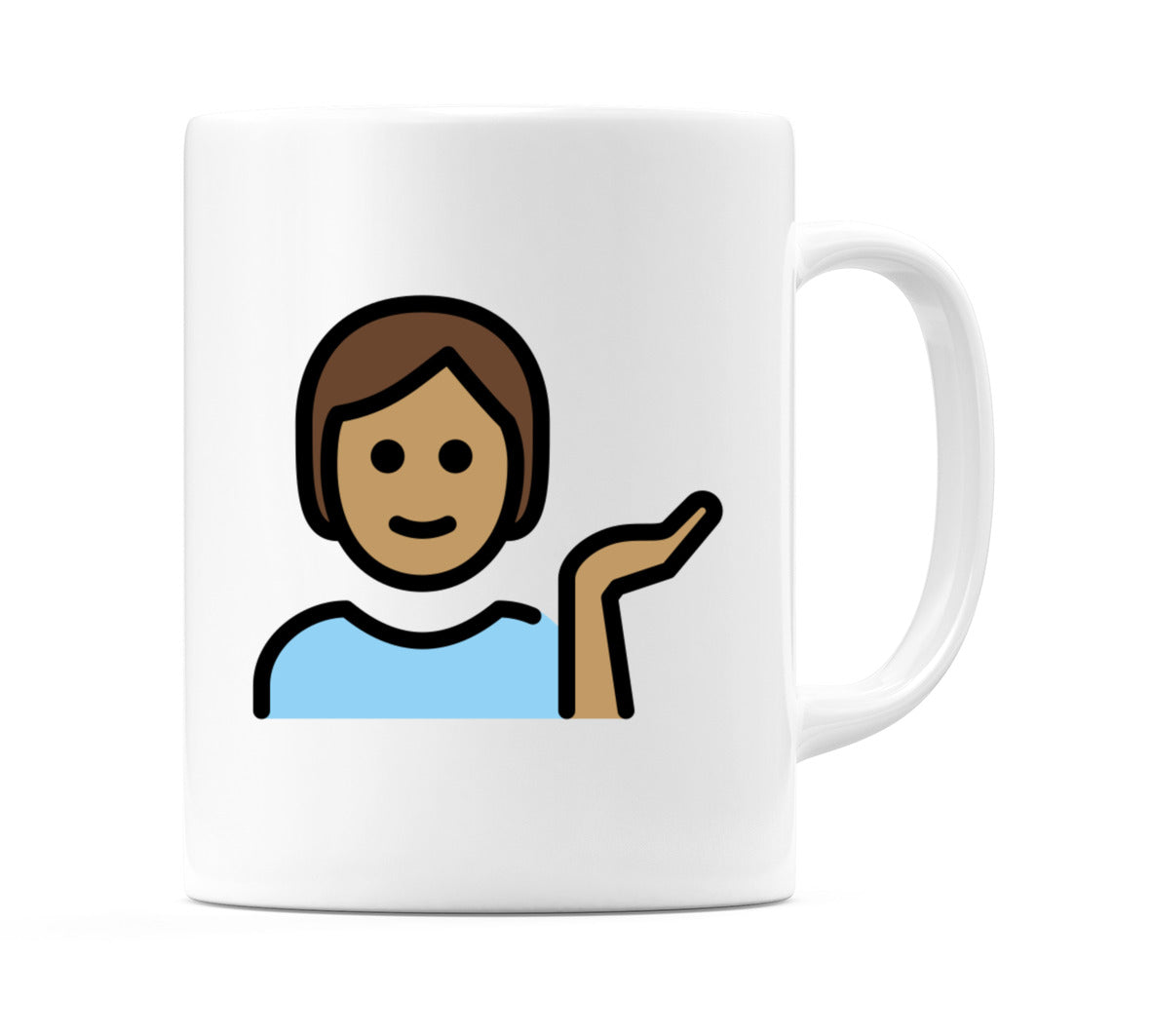 Person Tipping Hand: Medium Skin Tone Emoji Mug