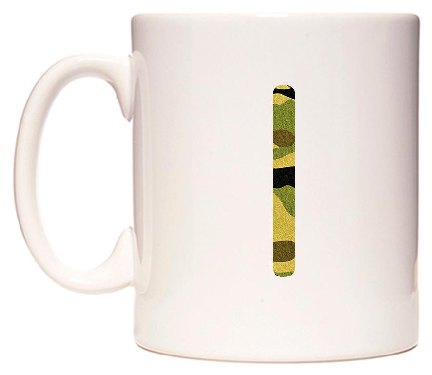 Letter I in Camo Style Mug