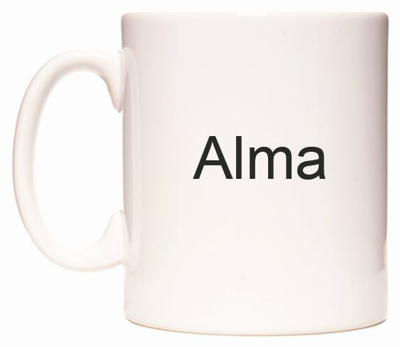 This mug features Alma