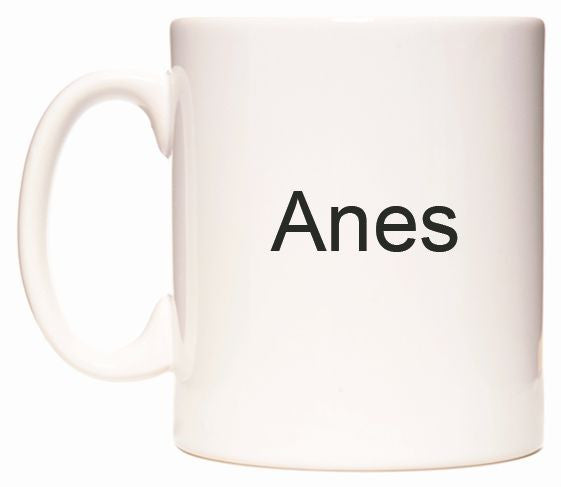 This mug features Anes