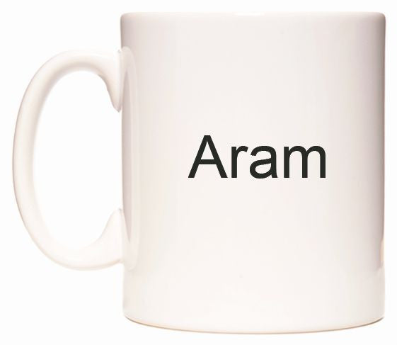 This mug features Aram