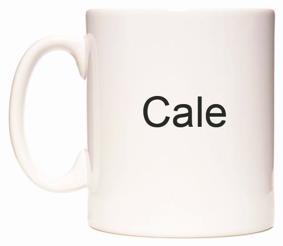 This mug features Cale