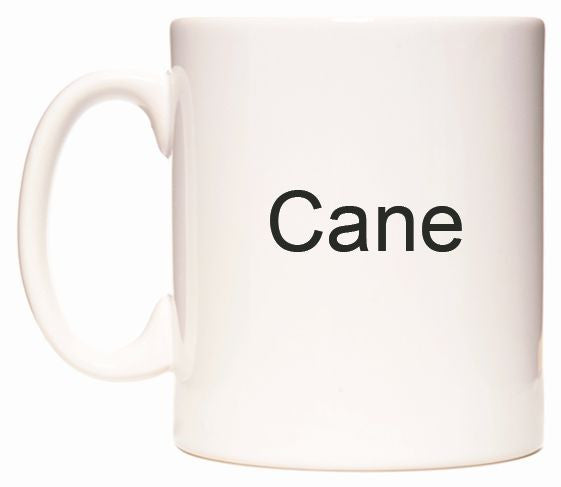 This mug features Cane