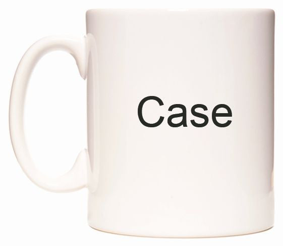 This mug features Case