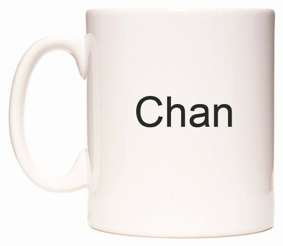 This mug features Chan