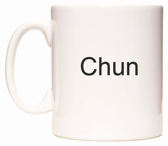This mug features Chun