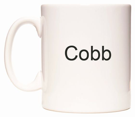 This mug features Cobb