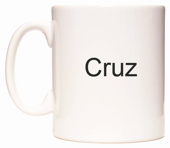 This mug features Cruz