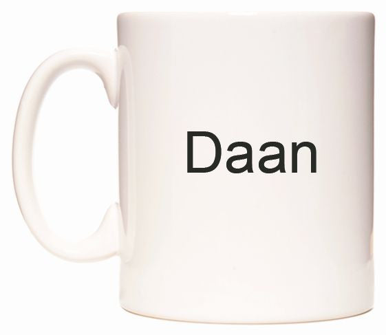 This mug features Daan