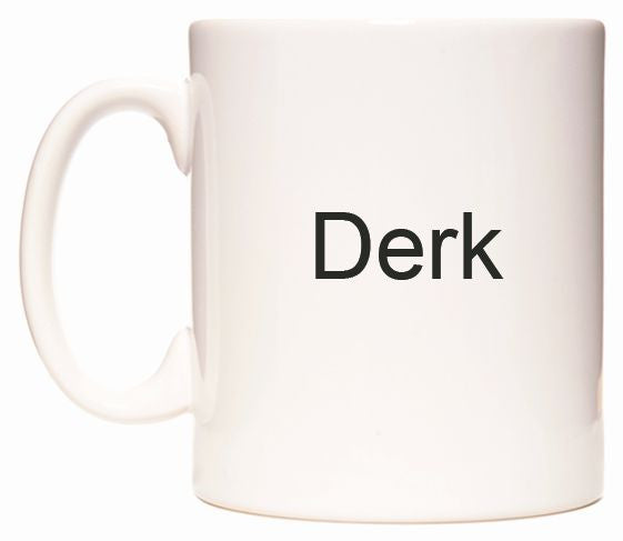This mug features Derk