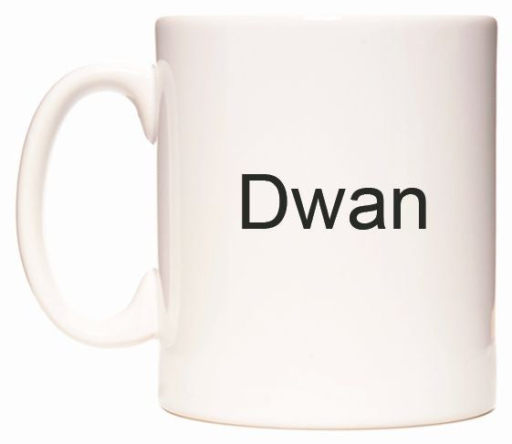 This mug features Dwan
