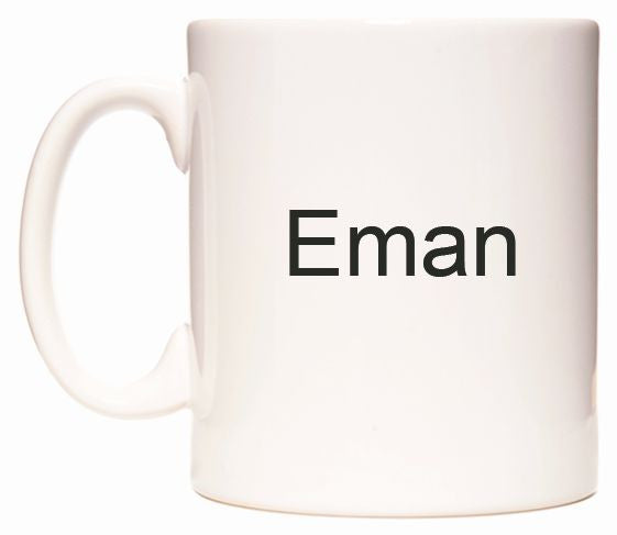 This mug features Eman