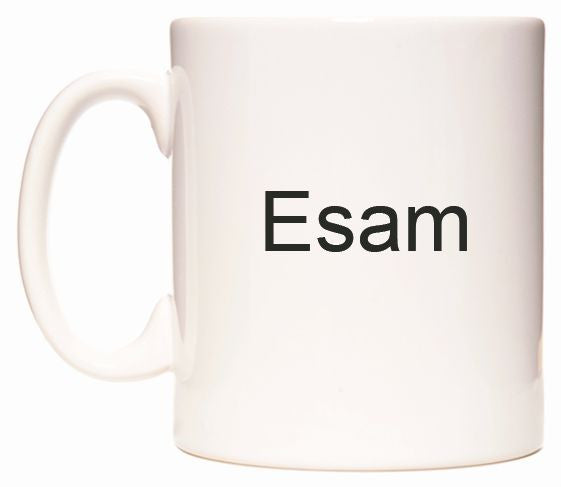 This mug features Esam