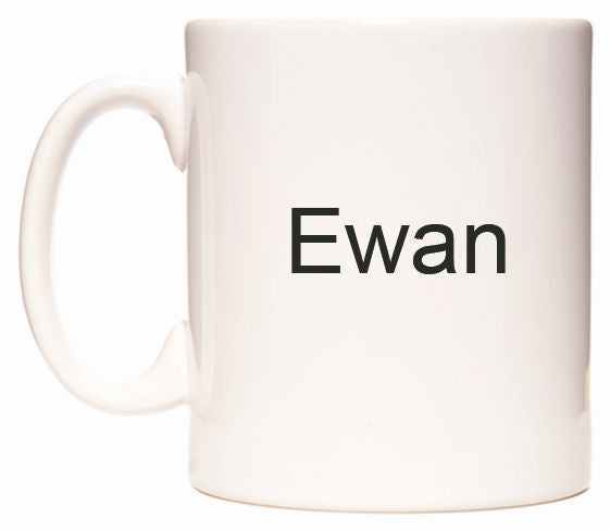 This mug features Ewan
