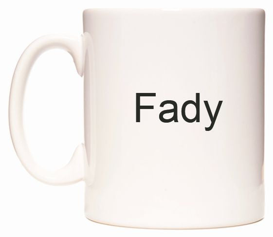 This mug features Fady