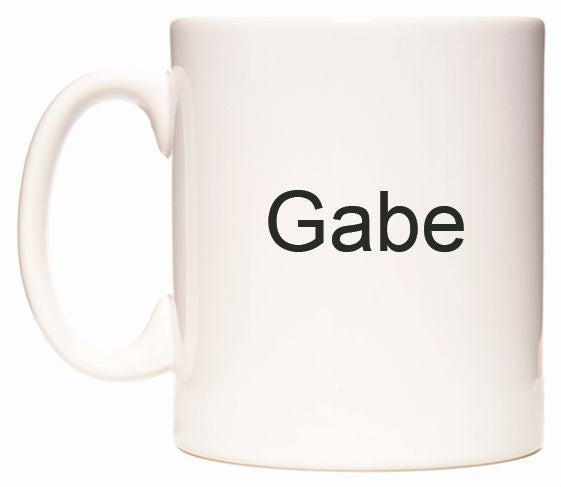 This mug features Gabe