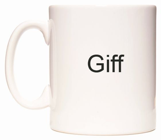 This mug features Giff