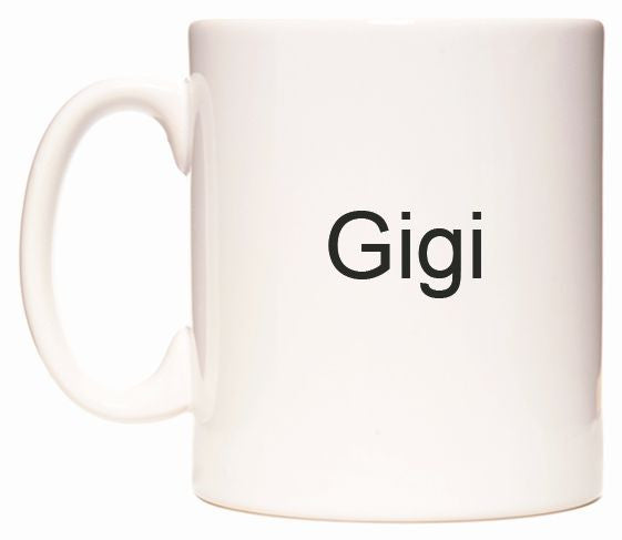 This mug features Gigi