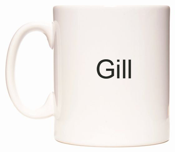 This mug features Gill