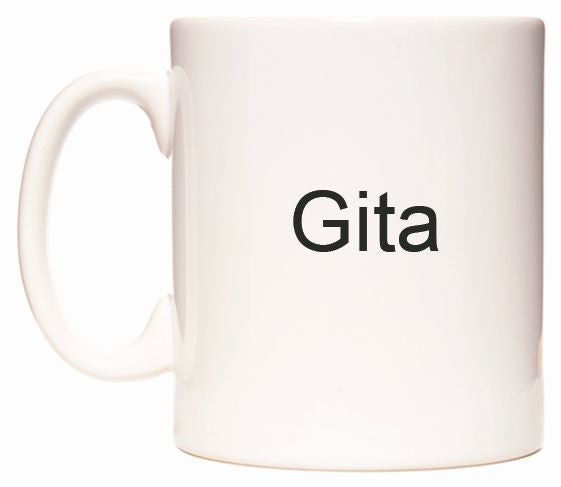 This mug features Gita