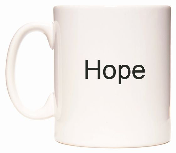 This mug features Hope