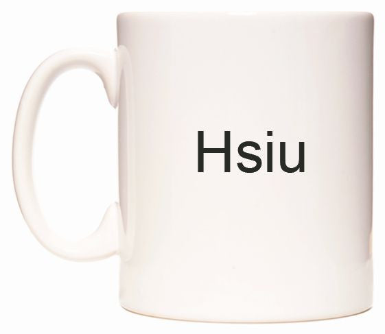This mug features Hsiu