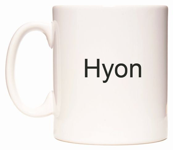This mug features Hyon