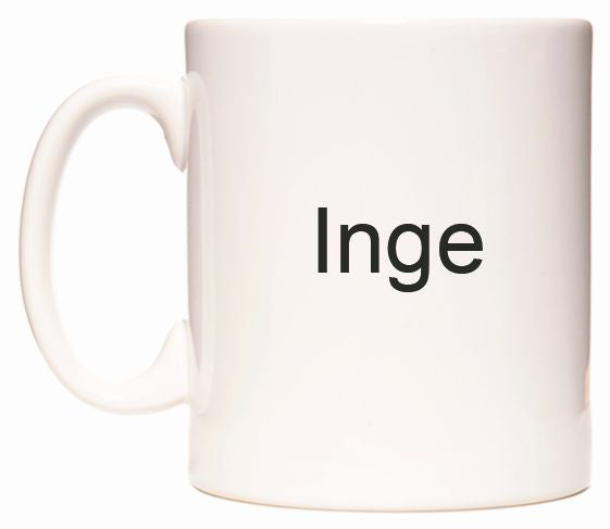 This mug features Inge