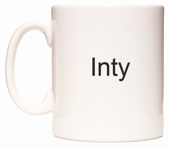 This mug features Inty