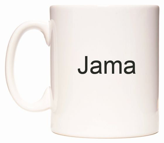 This mug features Jama