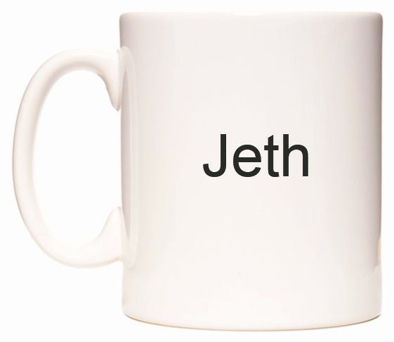 This mug features Jeth