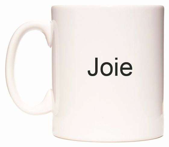 This mug features Joie