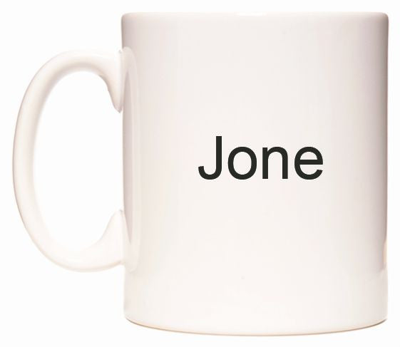 This mug features Jone