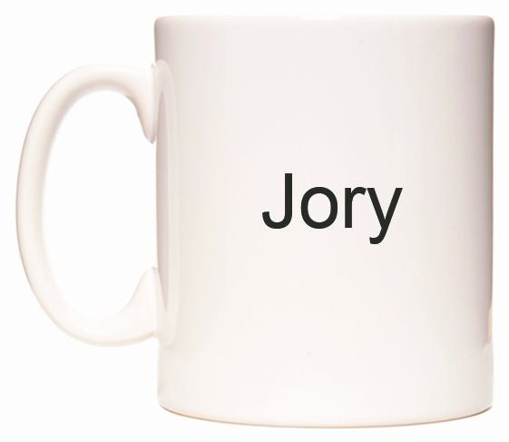 This mug features Jory