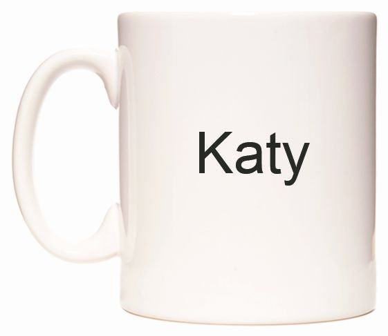 This mug features Katy