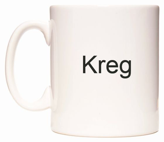 This mug features Kreg