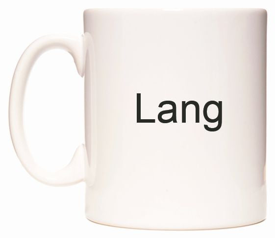 This mug features Lang