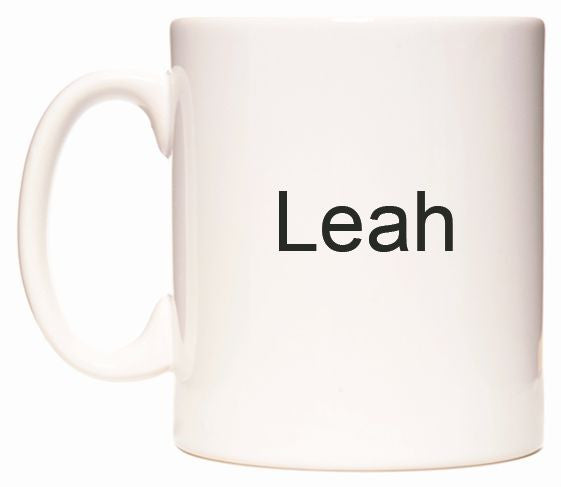 This mug features Leah