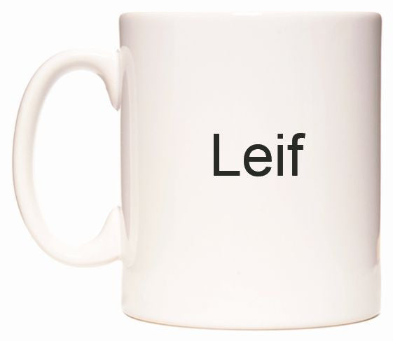 This mug features Leif