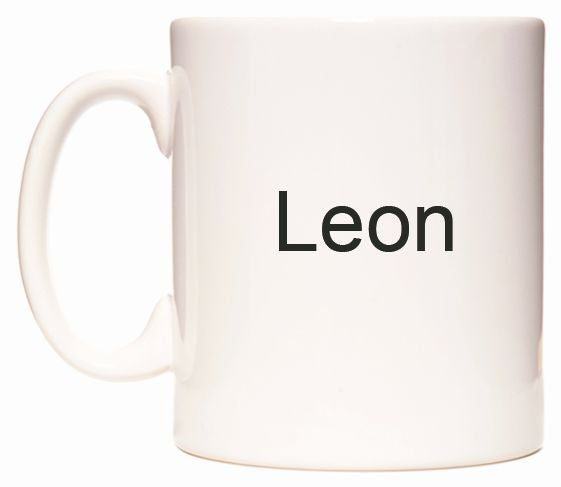 This mug features Leon