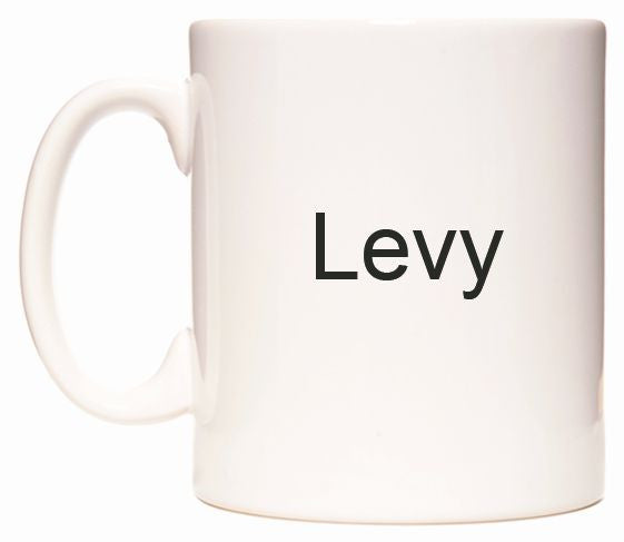 This mug features Levy