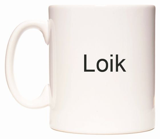 This mug features Loik