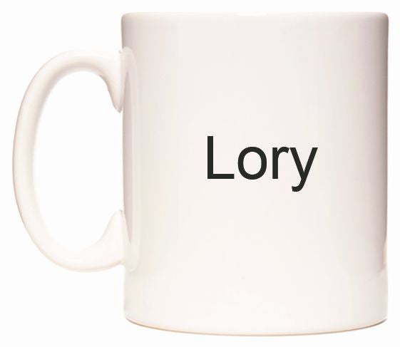 This mug features Lory