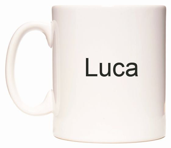 This mug features Luca