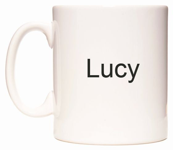 This mug features Lucy