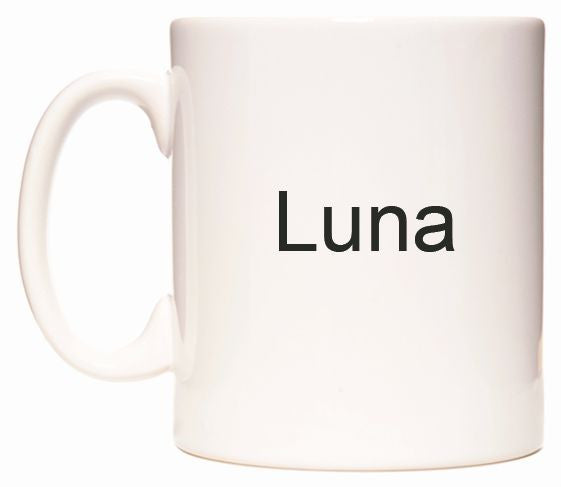 This mug features Luna