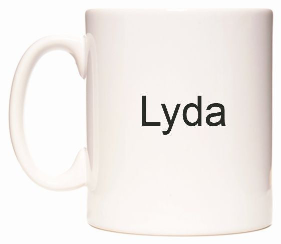 This mug features Lyda
